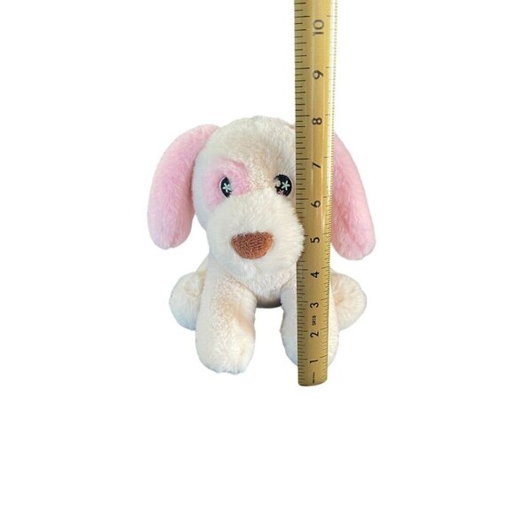 Aurora Eco Nation Plush Puppy Dog Stuffed Animal Soft Toy 10" Pink & White - Picture 9 of 9
